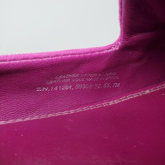 Tory Burch Eleanor Loafers Ballet Flats Fuchsia Pink Suede Leather Size US 7 - Picture 10 of 11